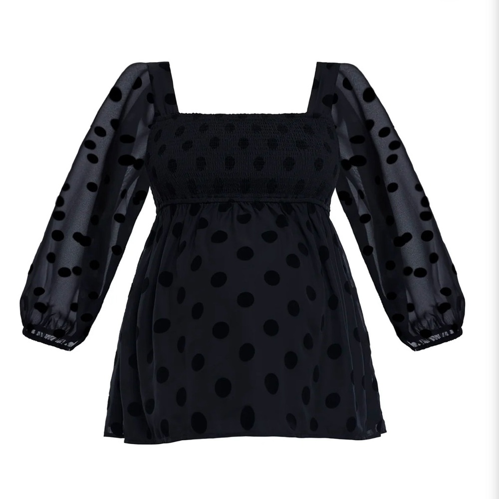 Motherhood maternity Long Sleeve Mocked Empire Waist Top